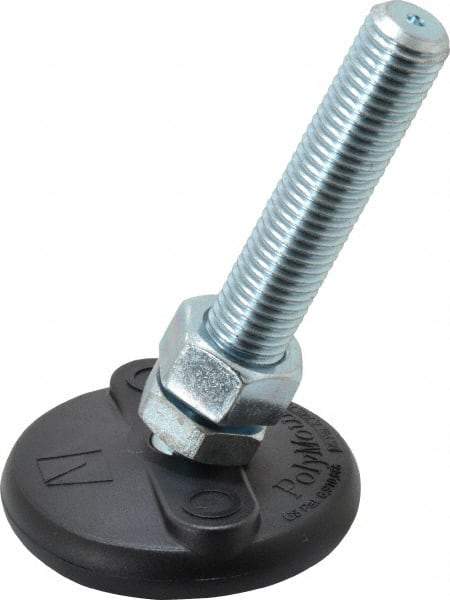 Gibraltar - 3/4-10 Bolt Thread, Studded Pivotal Stud Mount Leveling Pad & Mount - 5,000 Max Lb Capacity, 3" Base Diam - Industrial Tool & Supply