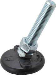 Gibraltar - 3/4-10 Bolt Thread, Studded Pivotal Stud Mount Leveling Pad & Mount - 5,000 Max Lb Capacity, 3" Base Diam - Industrial Tool & Supply