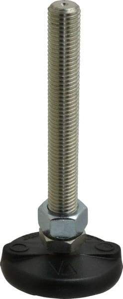Gibraltar - 3/4-10 Bolt Thread, 7" Long Studded Pivotal Stud Mount Leveling Pad & Mount - 5,000 Max Lb Capacity, 3" Base Diam - Industrial Tool & Supply
