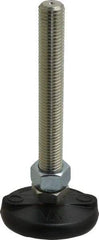 Gibraltar - 3/4-10 Bolt Thread, 7" Long Studded Pivotal Stud Mount Leveling Pad & Mount - 5,000 Max Lb Capacity, 3" Base Diam - Industrial Tool & Supply