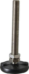 Gibraltar - M20 Bolt Thread, Studded Pivotal Stud Mount Leveling Pad & Mount - 2,270 Kg Capacity, 76mm Base Diam - Industrial Tool & Supply