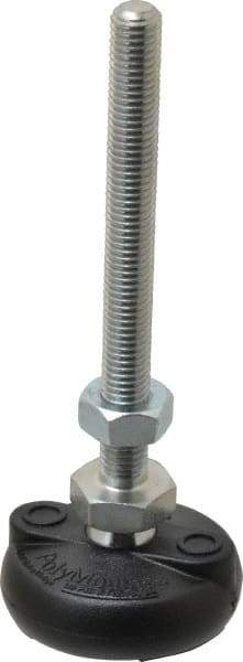 Gibraltar - M10 Bolt Thread, Studded Pivotal Stud Mount Leveling Pad & Mount - 1,818 Kg Capacity, 51mm Base Diam - Industrial Tool & Supply