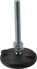 Gibraltar - M12 Bolt Thread, Studded Pivotal Stud Mount Leveling Pad & Mount - 2,270 Kg Capacity, 76mm Base Diam - Industrial Tool & Supply