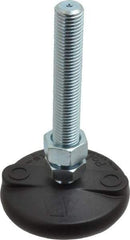 Gibraltar - M16 Bolt Thread, Studded Pivotal Stud Mount Leveling Pad & Mount - 2,270 Kg Capacity, 76mm Base Diam - Industrial Tool & Supply