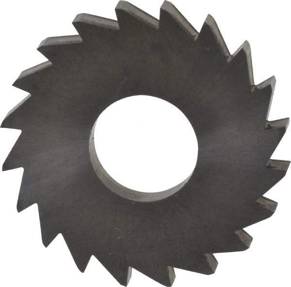 Made in USA - 1" Diam x 1/8" Blade Thickness x 3/8" Arbor Hole Diam, 20 Tooth Slitting and Slotting Saw - Arbor Connection, Right Hand, Uncoated, Solid Carbide, Concave Ground - Industrial Tool & Supply