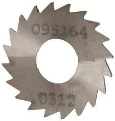 Made in USA - 1" Diam x 0.0313" Blade Thickness x 3/8" Arbor Hole Diam, 20 Tooth Slitting and Slotting Saw - Arbor Connection, Right Hand, Uncoated, Solid Carbide, Concave Ground - Industrial Tool & Supply
