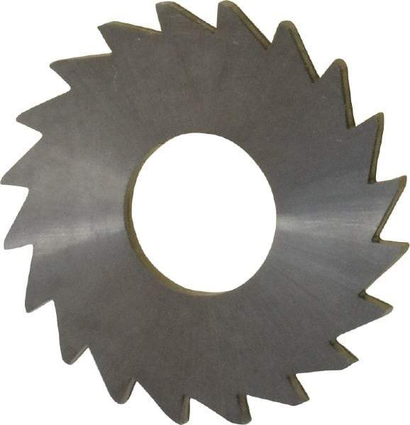 Made in USA - 1" Diam x 1/16" Blade Thickness x 3/8" Arbor Hole Diam, 20 Tooth Slitting and Slotting Saw - Arbor Connection, Right Hand, Uncoated, Solid Carbide, Concave Ground - Industrial Tool & Supply
