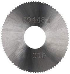 Made in USA - 1-1/4" Diam x 0.0313" Blade Thickness x 3/8" Arbor Hole Diam, 24 Tooth Slitting and Slotting Saw - Arbor Connection, Right Hand, Uncoated, Solid Carbide, Concave Ground - Industrial Tool & Supply