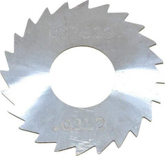 Made in USA - 1-1/4" Diam x 0.0313" Blade Thickness x 1/2" Arbor Hole Diam, 24 Tooth Slitting and Slotting Saw - Arbor Connection, Right Hand, Uncoated, Solid Carbide, Concave Ground - Industrial Tool & Supply
