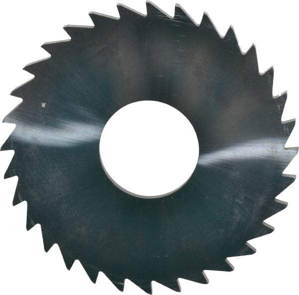 Made in USA - 1-1/2" Diam x 1/16" Blade Thickness x 1/2" Arbor Hole Diam, 32 Tooth Slitting and Slotting Saw - Arbor Connection, Uncoated, Solid Carbide, Concave Ground - Industrial Tool & Supply