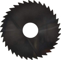 Made in USA - 2" Diam x 0.0313" Blade Thickness x 1/2" Arbor Hole Diam, 36 Tooth Slitting and Slotting Saw - Arbor Connection, Uncoated, Solid Carbide, Concave Ground - Industrial Tool & Supply