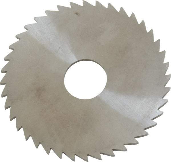 Made in USA - 2" Diam x 1/16" Blade Thickness x 1/2" Arbor Hole Diam, 40 Tooth Slitting and Slotting Saw - Arbor Connection, Right Hand, Uncoated, Solid Carbide, 5° Rake, Concave Ground - Industrial Tool & Supply