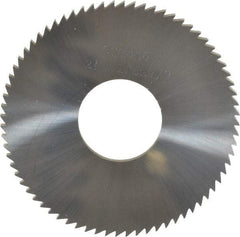 Made in USA - 2-1/2" Diam x 1/8" Blade Thickness x 7/8" Arbor Hole Diam, 72 Tooth Slitting and Slotting Saw - Arbor Connection, Solid Carbide, Concave Ground - Industrial Tool & Supply