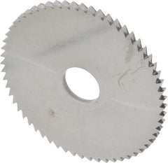 Made in USA - 2-3/4" Diam x 1/8" Blade Thickness x 5/8" Arbor Hole Diam, 60 Tooth Slitting and Slotting Saw - Arbor Connection, Solid Carbide, Concave Ground - Industrial Tool & Supply