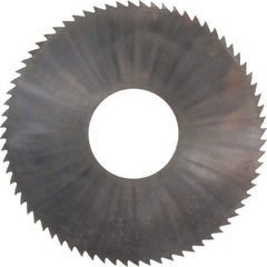 Made in USA - 3" Diam x 0.0312" Blade Thickness x 1" Arbor Hole Diam, 72 Tooth Slitting and Slotting Saw - Arbor Connection, Right Hand, Uncoated, Solid Carbide, 5° Rake, Concave Ground - Industrial Tool & Supply