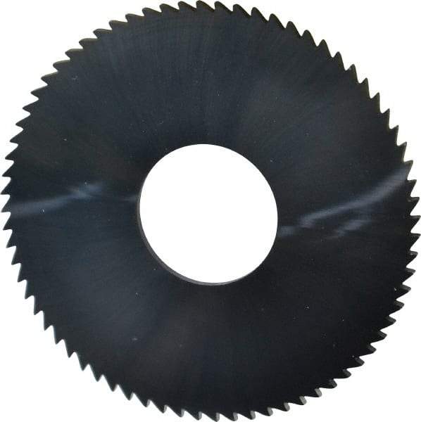 Made in USA - 3" Diam x 0.0938" Blade Thickness x 1" Arbor Hole Diam, 72 Tooth Slitting and Slotting Saw - Arbor Connection, Right Hand, Uncoated, Solid Carbide, 5° Rake, Concave Ground - Industrial Tool & Supply