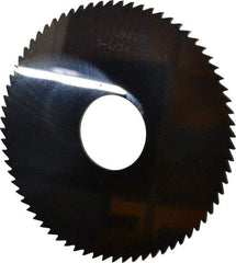 Made in USA - 3-1/2" Diam x 1/16" Blade Thickness x 1" Arbor Hole Diam, 72 Tooth Slitting and Slotting Saw - Arbor Connection, Solid Carbide, Concave Ground - Industrial Tool & Supply