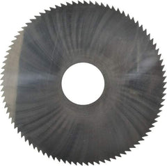 Made in USA - 4" Diam x 0.046" Blade Thickness x 1" Arbor Hole Diam, 90 Tooth Slitting and Slotting Saw - Arbor Connection, Solid Carbide, Concave Ground - Industrial Tool & Supply