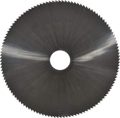 Made in USA - 6" Diam x 1/16" Blade Thickness x 1" Arbor Hole Diam, 120 Tooth Slitting and Slotting Saw - Arbor Connection, Right Hand, Uncoated, Solid Carbide, 5° Rake, Concave Ground - Industrial Tool & Supply
