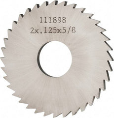 Made in USA - 2" Diam x 1/8" Blade Thickness x 5/8" Arbor Hole Diam, 36 Tooth Slitting and Slotting Saw - Arbor Connection, Solid Carbide, Concave Ground - Industrial Tool & Supply