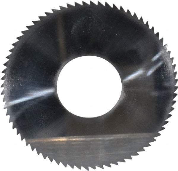 Made in USA - 2-3/4" Diam x 0.0313" Blade Thickness x 1" Arbor Hole Diam, 72 Tooth Slitting and Slotting Saw - Arbor Connection, Uncoated, Solid Carbide, Concave Ground - Industrial Tool & Supply