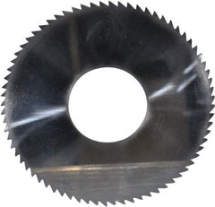 Made in USA - 2-3/4" Diam x 0.0313" Blade Thickness x 1" Arbor Hole Diam, 72 Tooth Slitting and Slotting Saw - Arbor Connection, Uncoated, Solid Carbide, Concave Ground - Industrial Tool & Supply
