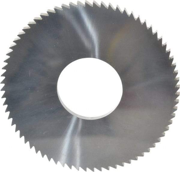 Made in USA - 2-3/4" Diam x 1/8" Blade Thickness x 1" Arbor Hole Diam, 72 Tooth Slitting and Slotting Saw - Arbor Connection, Solid Carbide, Concave Ground - Industrial Tool & Supply