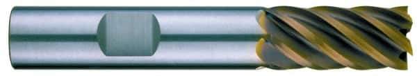 RobbJack - 1/2", 6 Flute, Single End, Solid Carbide, 0.0060 - 0.0090" Corner Radius End Mill - 3" OAL, 40° Helix, Right Hand Flute, 1" LOC, Right Hand Cut - Industrial Tool & Supply