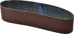 Made in USA - 2" Wide x 18-15/16" OAL, 80 Grit, Aluminum Oxide Abrasive Belt - Aluminum Oxide, Medium, Coated - Industrial Tool & Supply