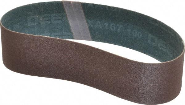 Made in USA - 2" Wide x 18-15/16" OAL, 100 Grit, Aluminum Oxide Abrasive Belt - Aluminum Oxide, Fine, Coated - Industrial Tool & Supply