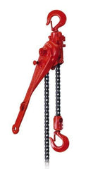 Coffing - 3,000 Lb Lifting Capacity, Lever Hoist - Made from Roller Chain, 60 Lb Avg Pull to Lift Rated Load, 2 Chains - Industrial Tool & Supply