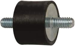 Tech Products - 55 Lb Capacity, 1/4-20 Stud/Stud Vibration Isolator - 1" Diam, 3/4" High - Industrial Tool & Supply