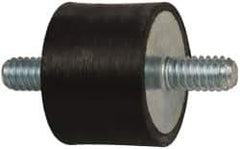 Tech Products - 55 Lb Capacity, 1/4-20 Stud/Stud Vibration Isolator - 1" Diam, 3/4" High - Industrial Tool & Supply