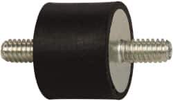 Tech Products - 50 Lb Capacity, 1/4-20 Stud/Stud Vibration Isolator - 1" Diam, 3/4" High - Industrial Tool & Supply