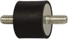 Tech Products - 50 Lb Capacity, 1/4-20 Stud/Stud Vibration Isolator - 1" Diam, 3/4" High - Industrial Tool & Supply