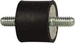 Tech Products - 55 Lb Capacity, 1/4-20 Stud/Stud Vibration Isolator - 1" Diam, 3/4" High - Industrial Tool & Supply
