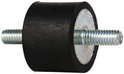 Tech Products - 105 Lb Capacity, 5/16-18 Stud/Stud Vibration Isolator - 1-1/2" Diam, 1" High - Industrial Tool & Supply