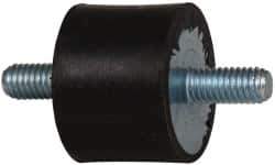 Tech Products - 60 Lb Capacity, M6 Stud/Stud Vibration Isolator - 25mm Diam, 19mm High - Industrial Tool & Supply