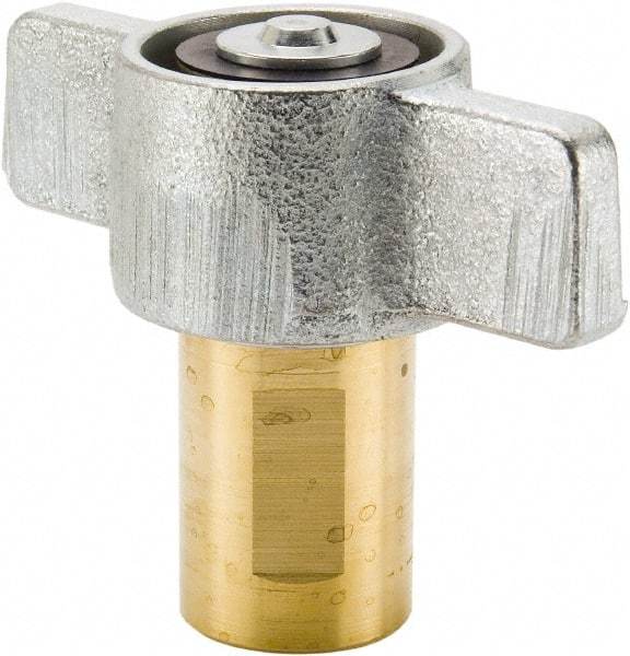 Parker - 1 NPTF Brass Hydraulic Hose Wing Nut Coupler - 3,000 psi, 50 GPM - Industrial Tool & Supply