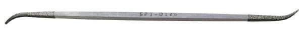Grobet - 6" OAL Fine Oval Riffler Diamond File - 1 LOC, 126 Grit - Industrial Tool & Supply
