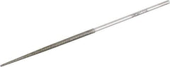 Grobet - 5-1/2" OAL Fine Round Needle Diamond File - 2-1/2 LOC, 126 Grit - Industrial Tool & Supply