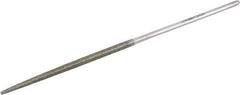 Grobet - 5-1/2" OAL Fine Square Needle Diamond File - 2-1/2 LOC, 126 Grit - Industrial Tool & Supply