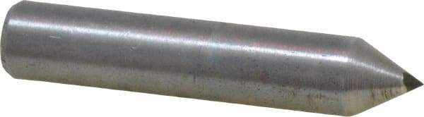 Made in USA - 1/4 Carat Single Pencil Point Diamond Dresser - 2" Long x 3/8" Shank Diam, 60° Included Angle - Industrial Tool & Supply