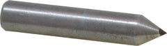 Made in USA - 1/4 Carat Single Pencil Point Diamond Dresser - 2" Long x 3/8" Shank Diam, 60° Included Angle - Industrial Tool & Supply