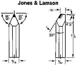 Made in USA - 0.017" Single Point Diamond Dresser - 1-1/4" Long x 5/16" Shank Diam, 50° Included Angle - Industrial Tool & Supply
