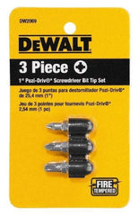 DeWALT - 3 Piece, Screwdriver Bit Set - Industrial Tool & Supply