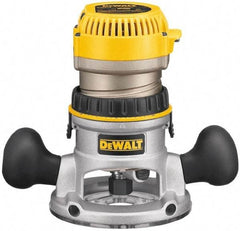 DeWALT - 8,000 to 24,000 RPM, 2.25 HP, 12 Amp, Fixed Base Electric Router - 1/4 and 1/2 Inch Collet - Industrial Tool & Supply