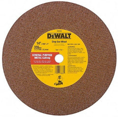 DeWALT - 12" Aluminum Oxide Cutoff Wheel - 7/64" Thick, 1" Arbor, 5,000 Max RPM, Use with Stationary Tools - Industrial Tool & Supply