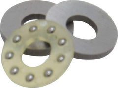 Boston Gear - 3/16" Inside x 7/16" Outside Diam, 3/16" Thick, Alloy Steel Ball Thrust Bearing - Industrial Tool & Supply