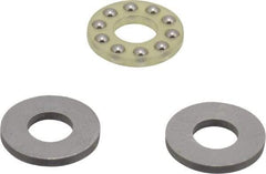 Boston Gear - 1/4" Inside x 9/16" Outside Diam, 7/32" Thick, Alloy Steel Ball Thrust Bearing - Industrial Tool & Supply